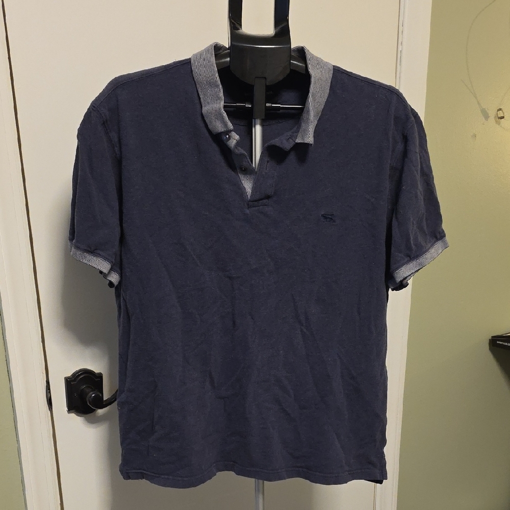 Rodd & Gunn Dark Blue Polo with Gray Accents